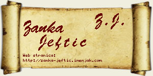 Žanka Jeftić vizit kartica